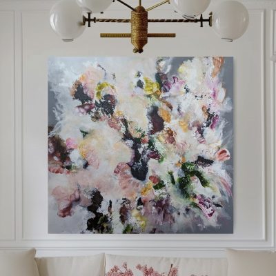 Abstrakt original konstverk på canvas "Endless Love" 147x147 cm (ram ingår ej)
