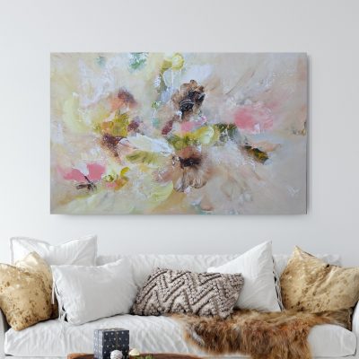 Abstrakt original konstverk 'Love in Bloom' 80x120 cm - Susanne Grahn
