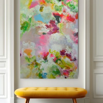 Abstrakt original konstverk "Blooming Harmony" 130x203 cm Susanne Grahn