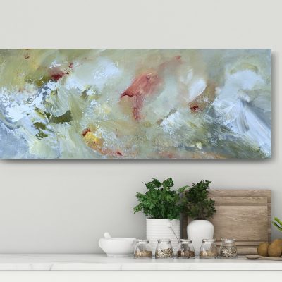 Abstrakt original konstverk "Muted Poetry 2" 20x50 cm