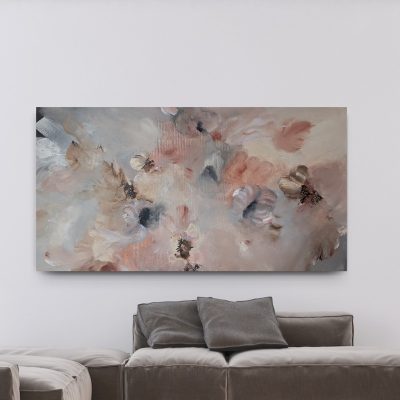 Abstrakt original konstverk "Between whispers" 70x140 cm