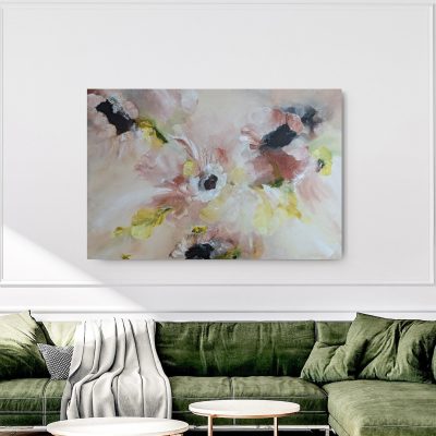 Abstrakt original konstverk "Where light lingers" 100x150 cm
